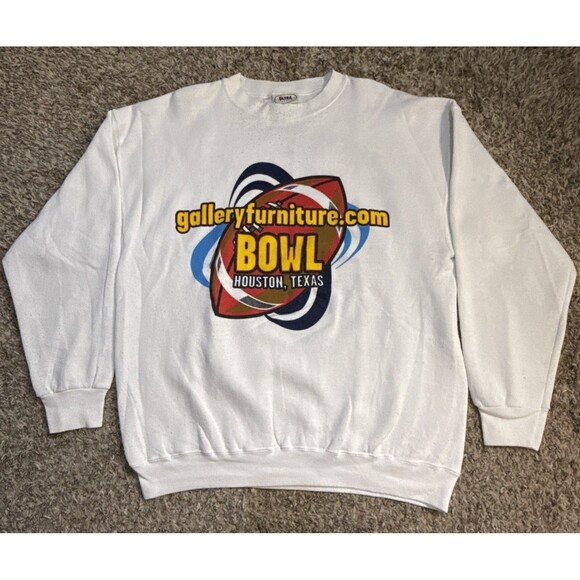 Vintage 2000 Galley Furniture Bowl Houston Bowl NCAA Football Sweatshirt Large - Picture 1 of 13
